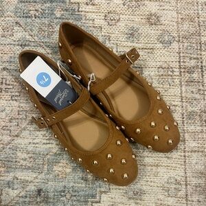 Universal Thread Penny Gold Studded Mary Janes